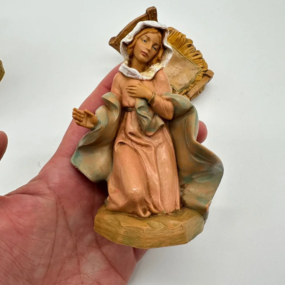 Vintage 1991 Fontanini Depose Italy Nativity Holy Family 4 Piece Set Signed